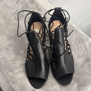 Sbicca Vintage Collection - Adette Black Bootie Lace-Up Sandals